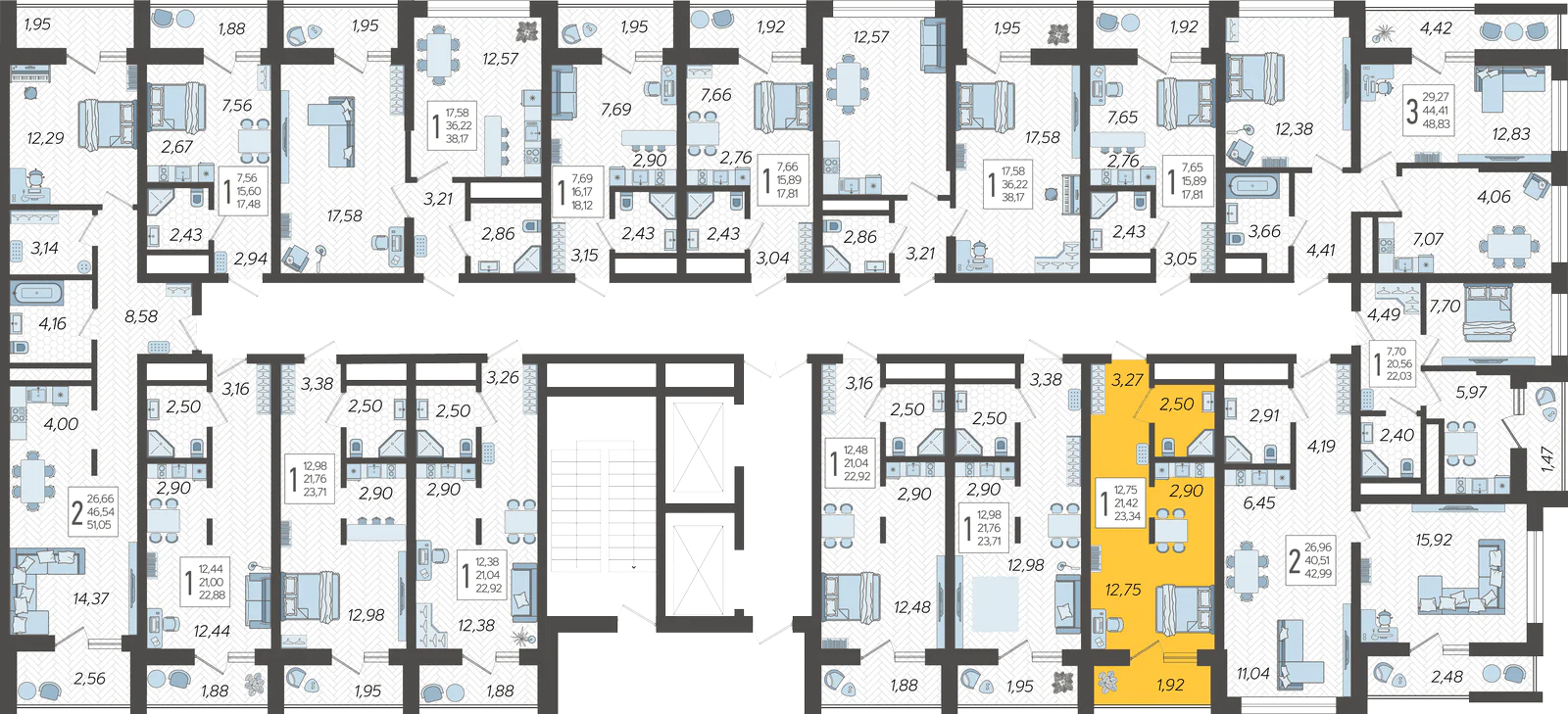 План этажа корпуса 14