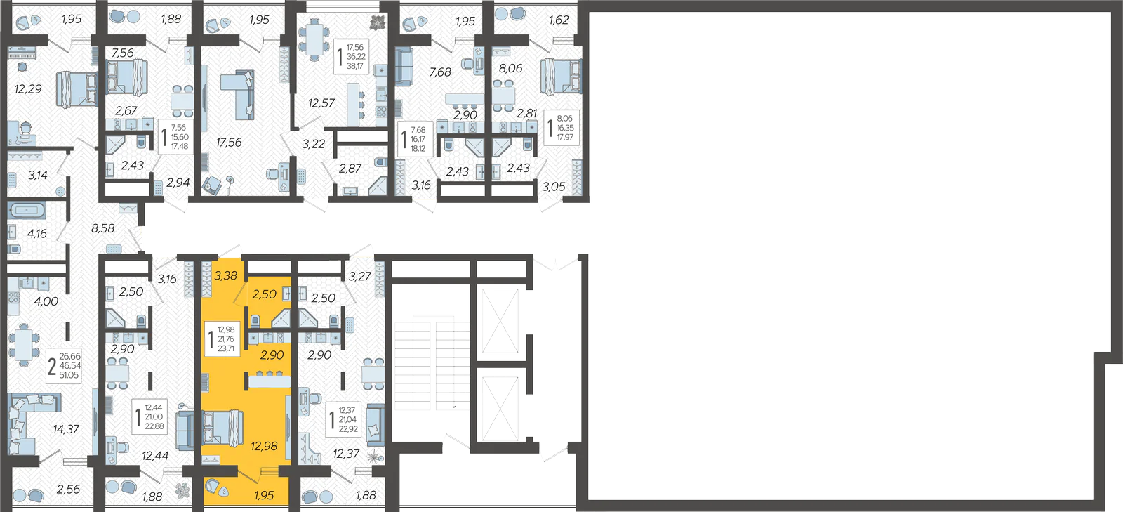 План этажа корпуса 14