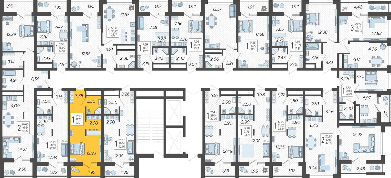 План этажа корпуса 14