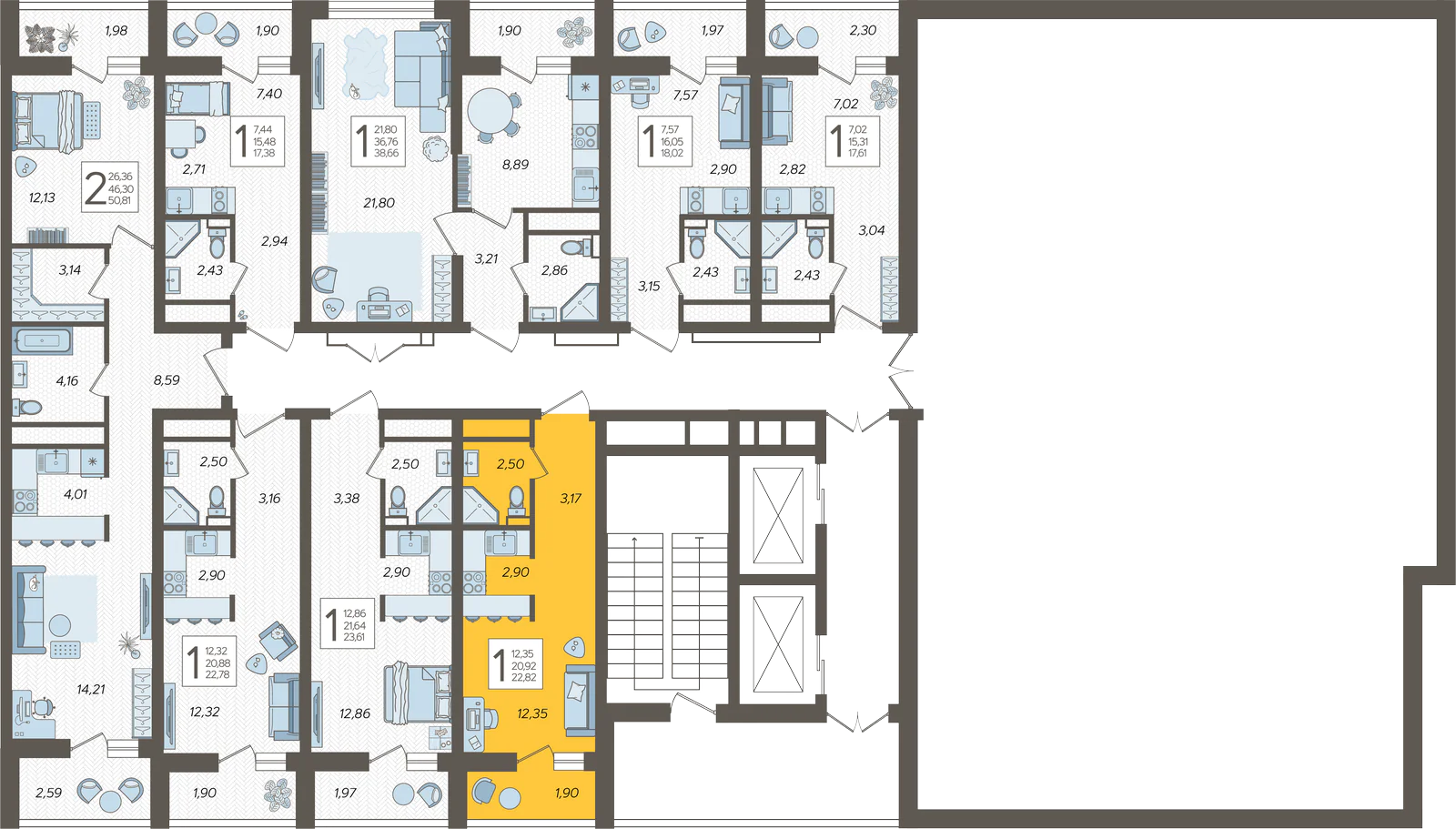 План этажа корпуса 1