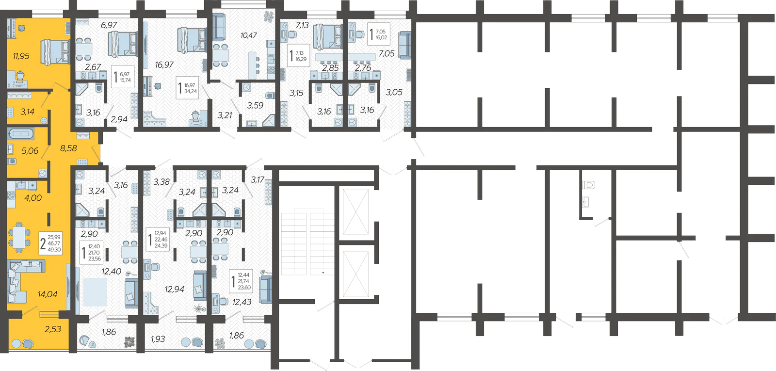 План этажа корпуса 15