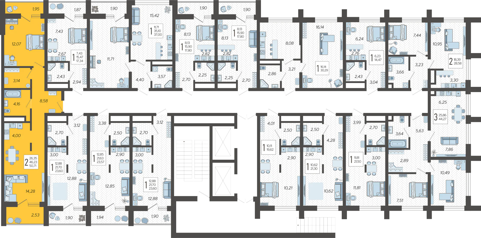 План этажа корпуса 9