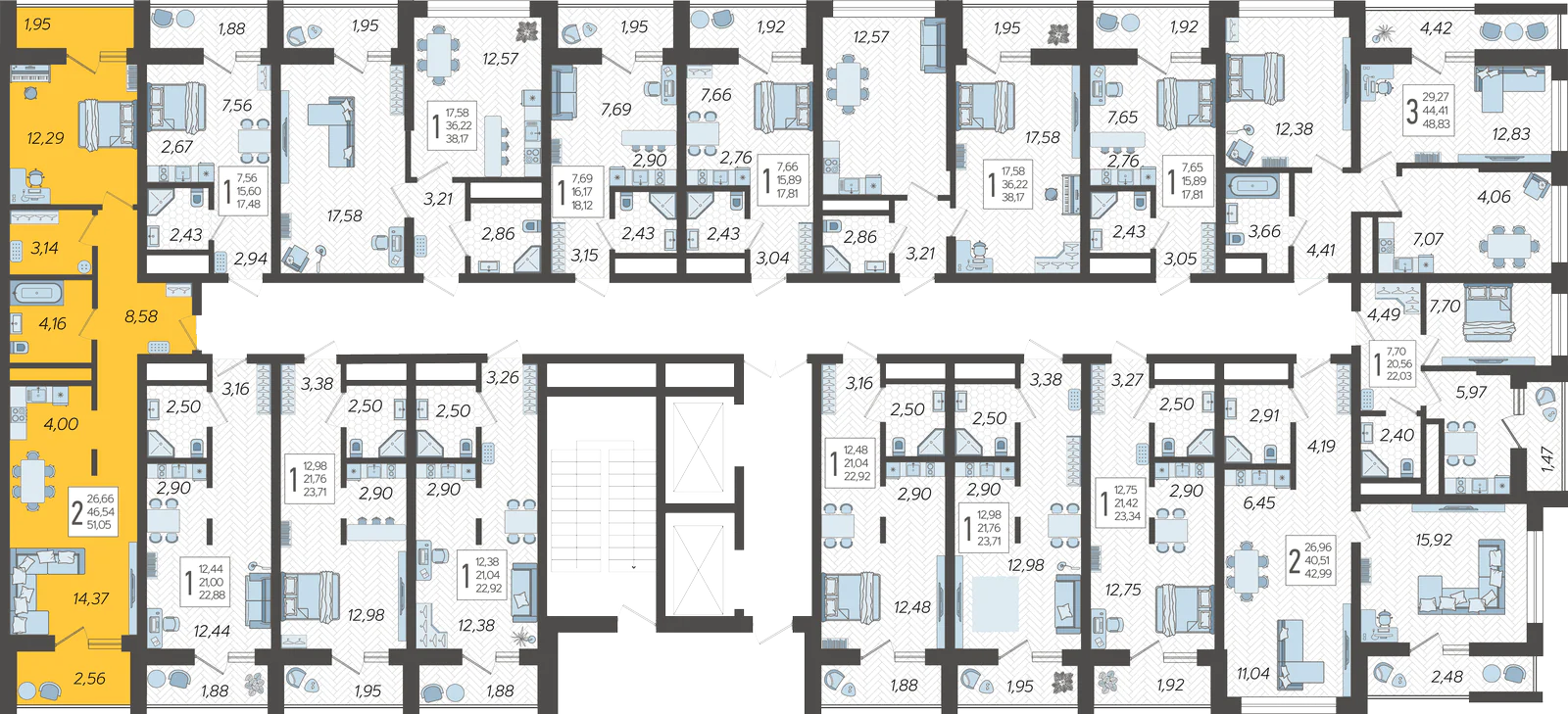План этажа корпуса 14