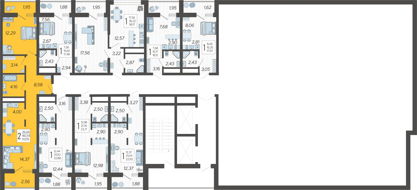 План этажа корпуса 14