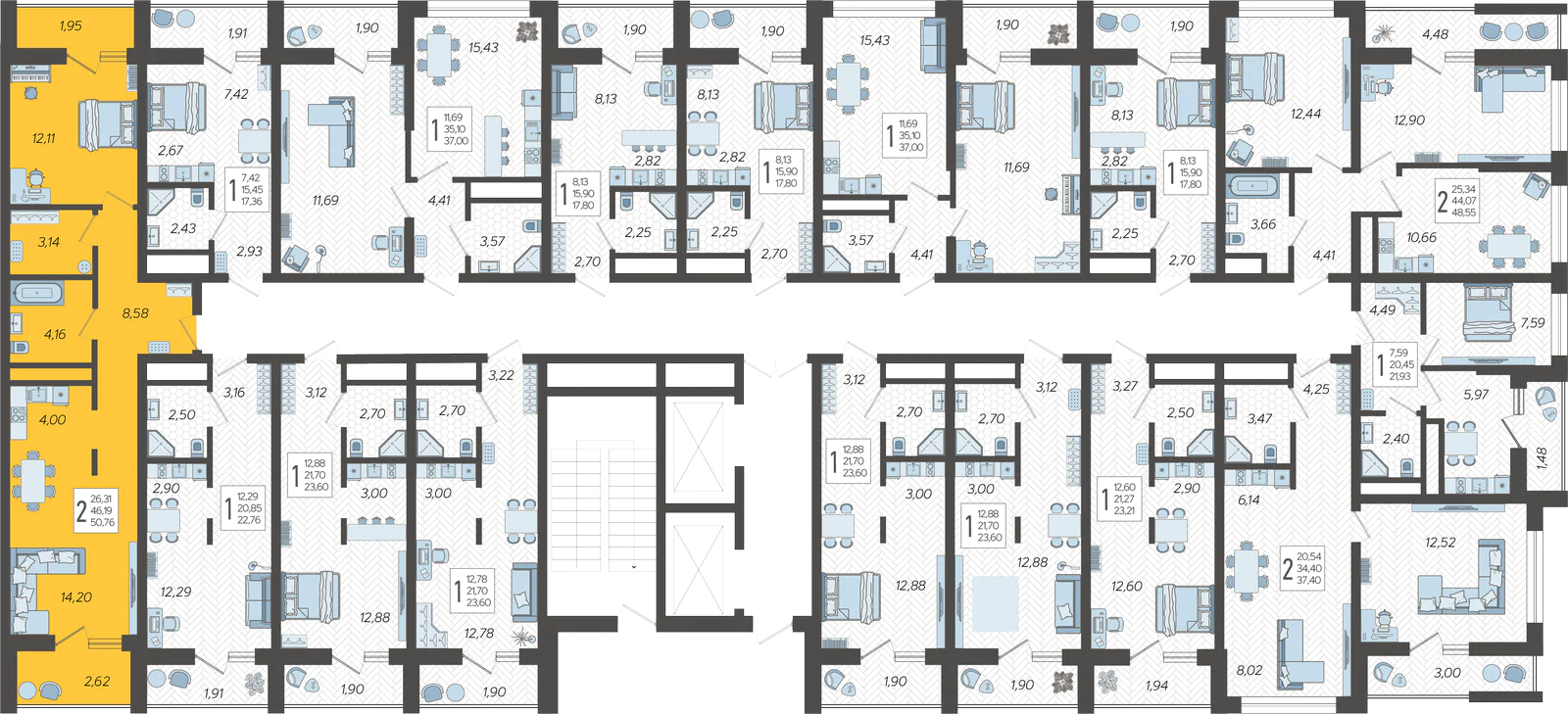 План этажа корпуса 8